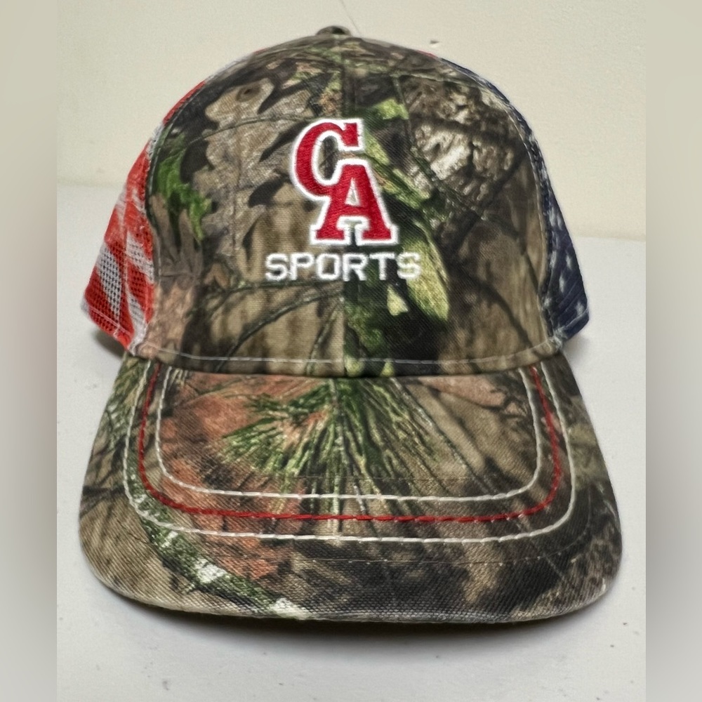 American Flag Camoflauge Trucker Cap Mesh Snap Back Hat OC Headwear CA Sports